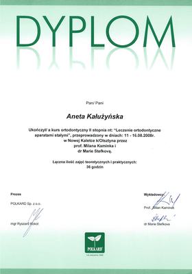 Certyfikat Aneta Kałużyńska