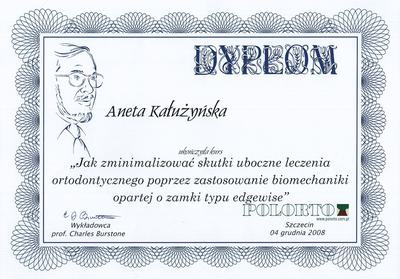 Certyfikat Aneta Kałużyńska