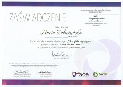 Certyfikat Aneta Kałużyńska