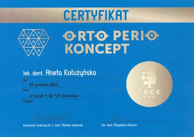 Certyfikat Aneta Kałużyńska