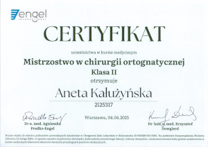 Certyfikat Aneta Kałużyńska