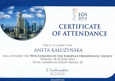 Certyfikat Aneta Kałużyńska