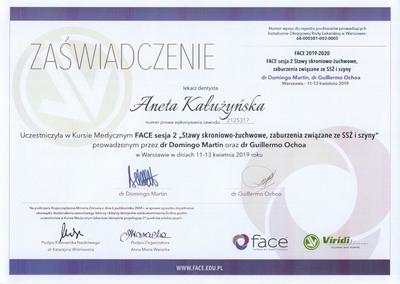Certyfikat Aneta Kałużyńska