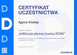 Certyfikat Agata Atałap