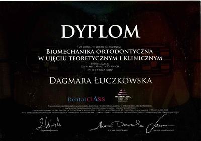 Certyfikat Dagmara Łuczkowska