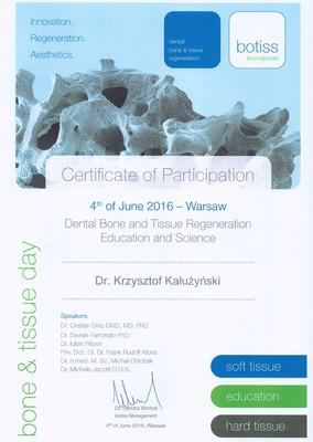 Certyfikat Krzysztofa Kałużyńskiego